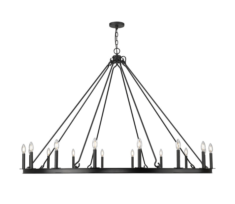 Z-Lite 482R-16MB 16 Light Chandelier, Matte Black