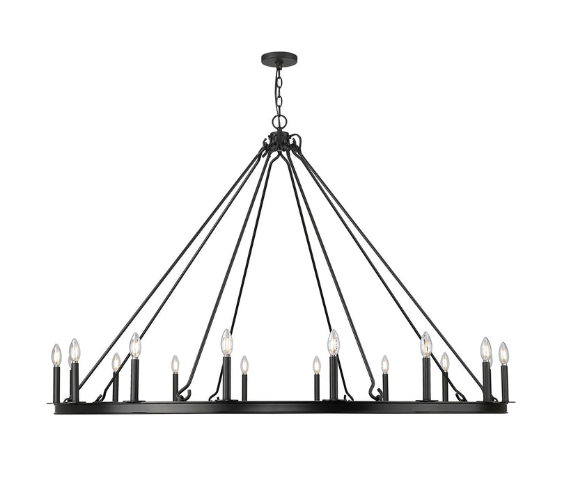 Z-Lite 482R-16MB 16 Light Chandelier, Matte Black