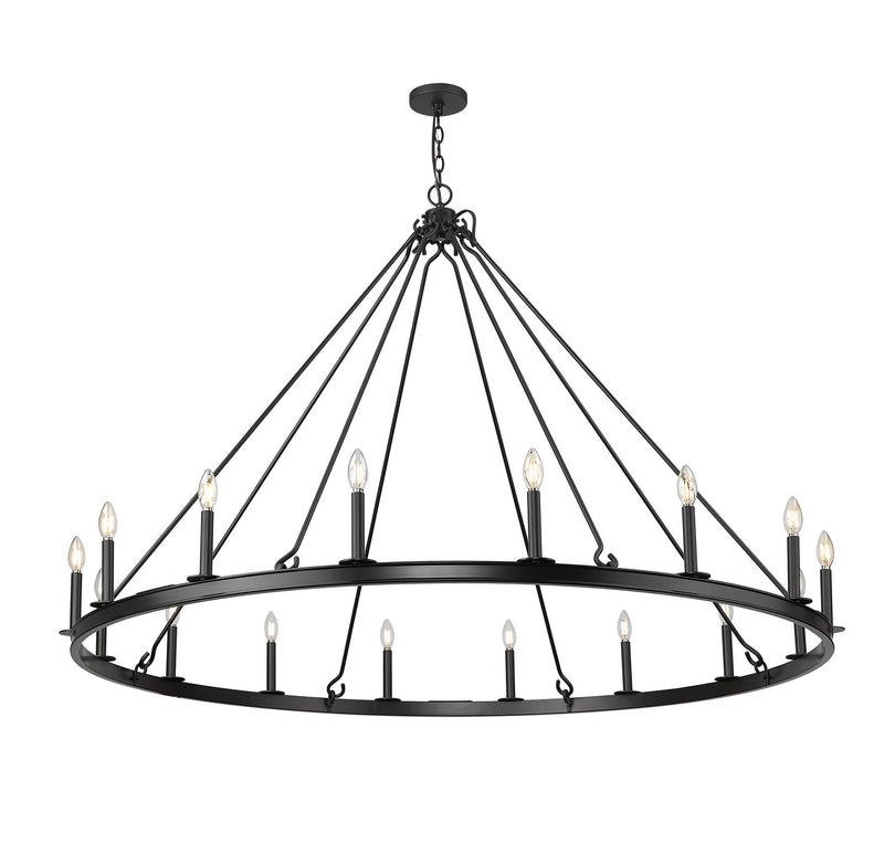 Z-Lite 482R-16MB 16 Light Chandelier, Matte Black
