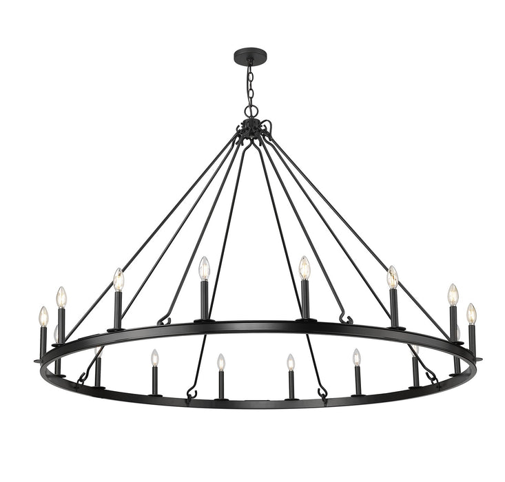 Z-Lite 482R-16MB 16 Light Chandelier, Matte Black