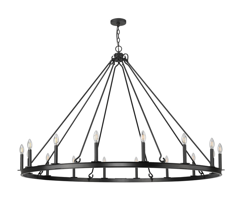 Z-Lite 482R-16MB 16 Light Chandelier, Matte Black