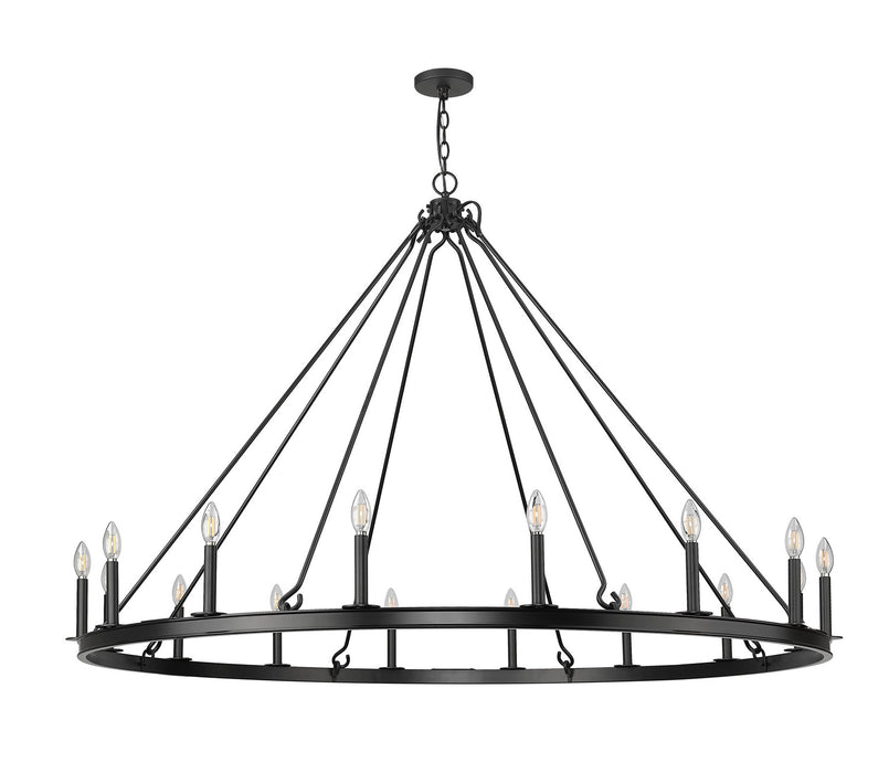 Z-Lite 482R-16MB 16 Light Chandelier, Matte Black