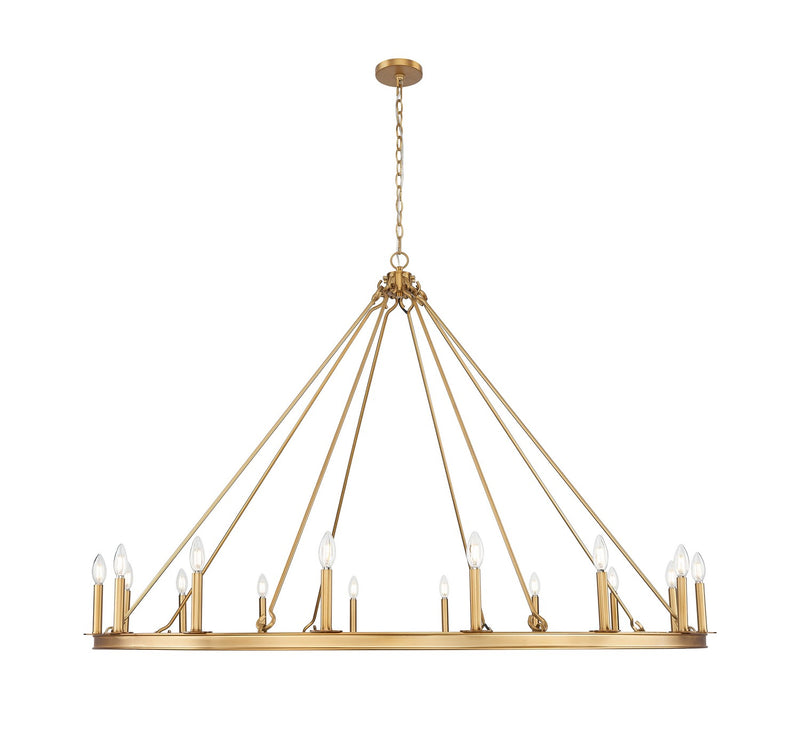Z-Lite 482R-16RB 16 Light Chandelier, Rubbed Brass