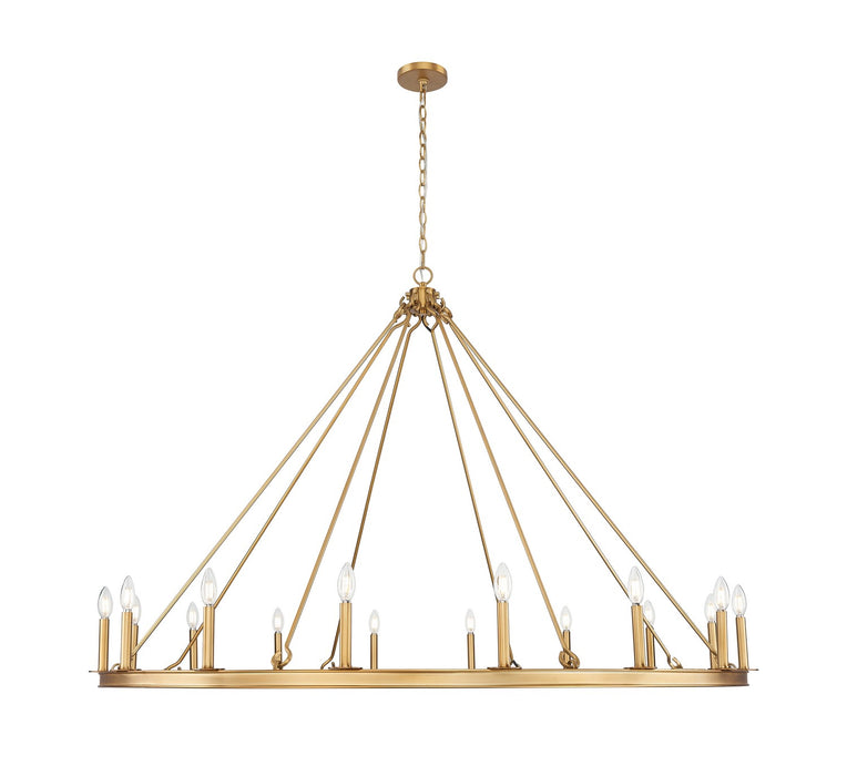 Z-Lite 482R-16RB 16 Light Chandelier, Rubbed Brass