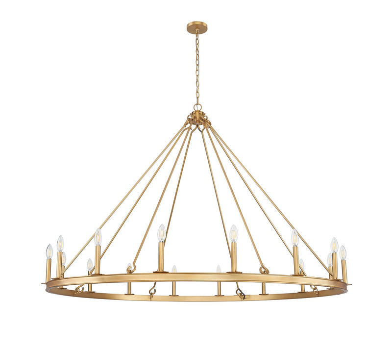 Z-Lite 482R-16RB 16 Light Chandelier, Rubbed Brass