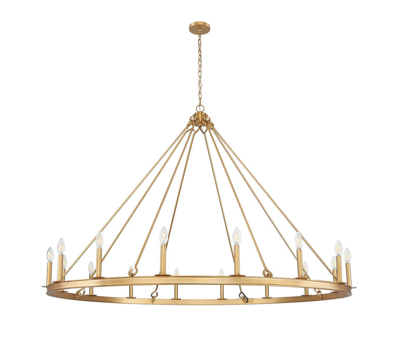 Z-Lite 482R-16RB 16 Light Chandelier, Rubbed Brass