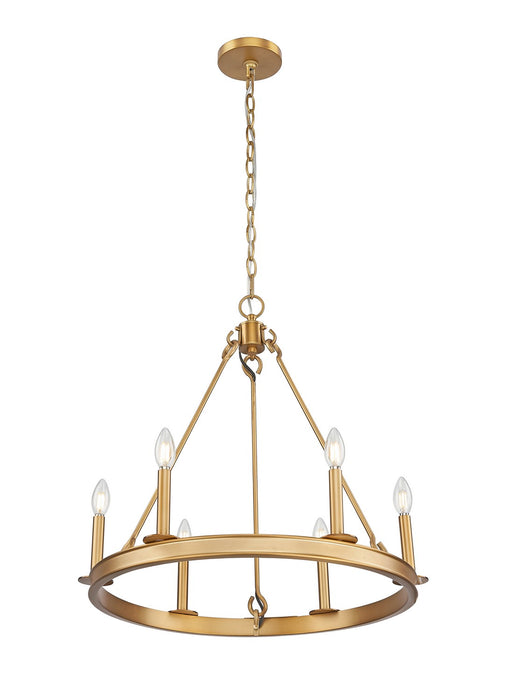 Z-Lite 482R-6RB Six Light Chandelier, Rubbed Brass