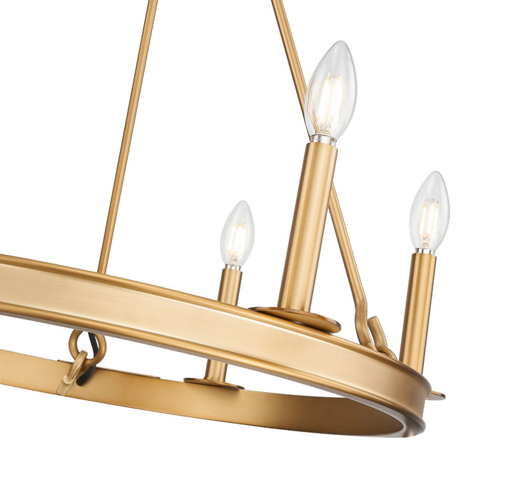 Z-Lite 482R-6RB Six Light Chandelier, Rubbed Brass