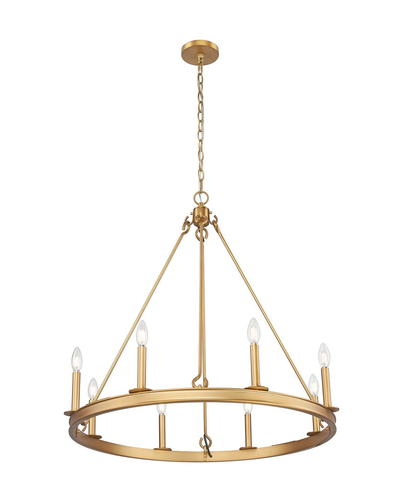 Z-Lite 482R-8RB Eight Light Chandelier, Rubbed Brass
