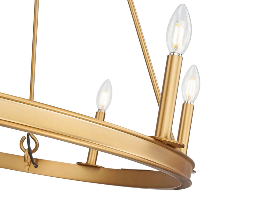 Z-Lite 482R-8RB Eight Light Chandelier, Rubbed Brass
