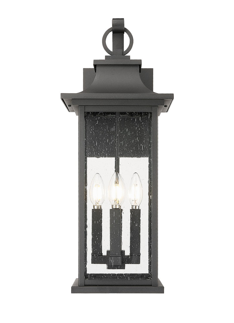 Z-Lite 5017B-BK Four Light Outdoor Wall Light, Black