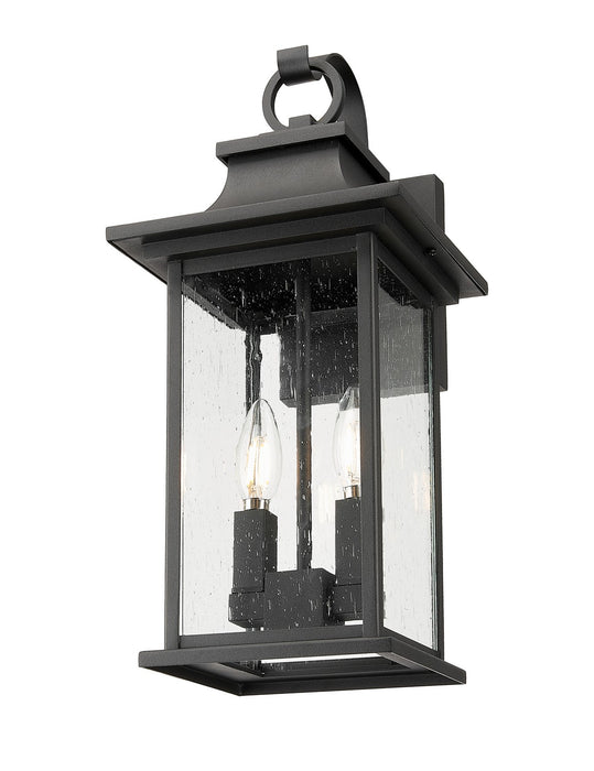 Z-Lite 5017M-BK Two Light Outdoor Wall Sconce, Black