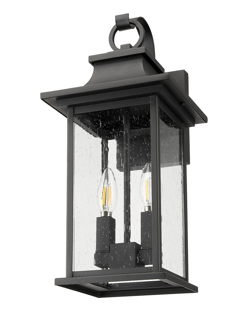 Z-Lite 5017M-BK Two Light Outdoor Wall Sconce, Black