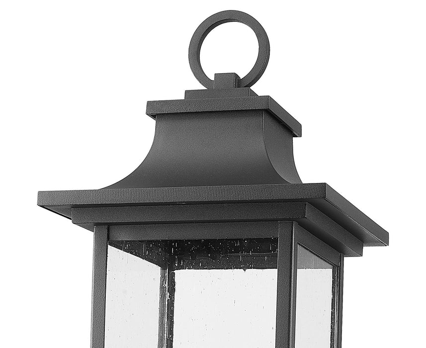 Z-Lite 5017PHBR-BK Four Light Outdoor Post Mount Fixture, Black