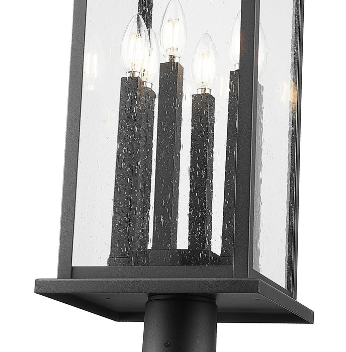 Z-Lite 5017PHXLR-564P-BK Six Light Outdoor Post Mounted Fixture, Black