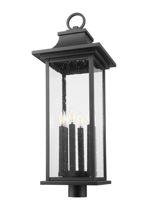 Z-Lite 5017PHXLR-BK Six Light Outdoor Post Mount Fixture, Black