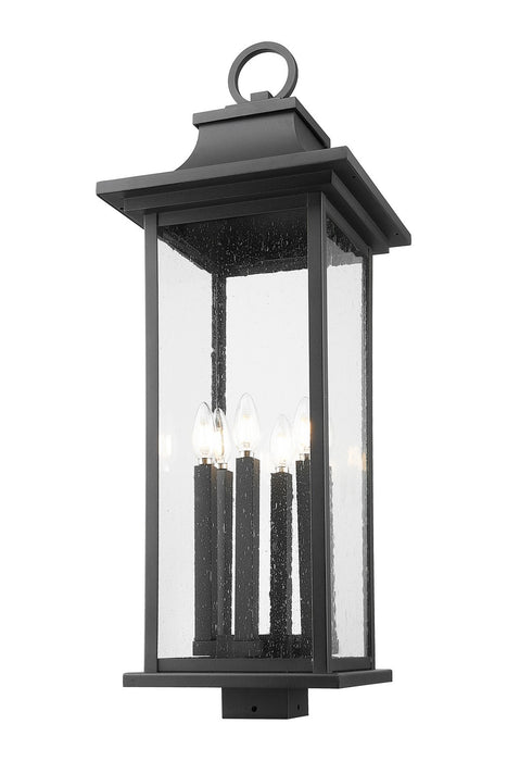 Z-Lite 5017PHXLS-BK Six Light Outdoor Post Mount Fixture, Black