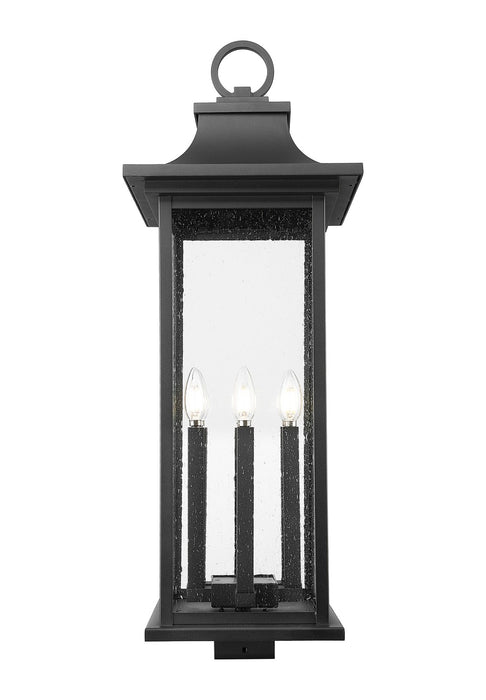 Z-Lite 5017PHXLS-BK Six Light Outdoor Post Mount Fixture, Black