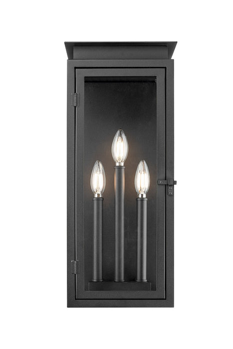 Z-Lite 5018M-BK Three Light Outdoor Wall Light, Black