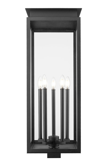 Z-Lite 5018PHXLS-BK Five Light Outdoor Post Mount Fixture, Black