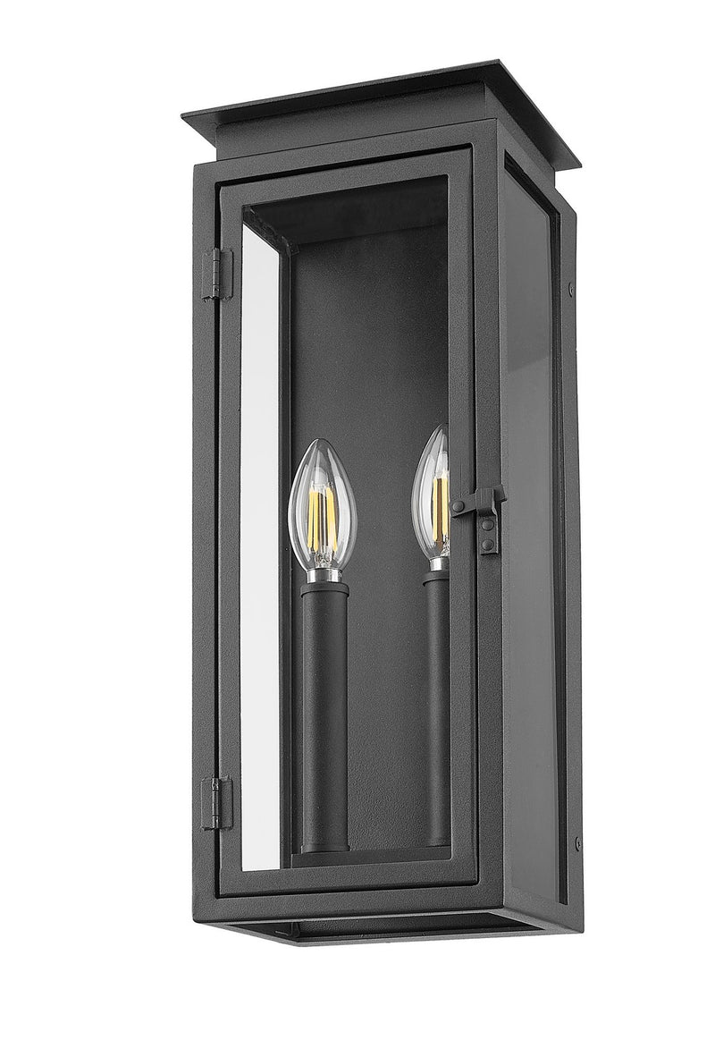 Z-Lite 5018S-BK Two Light Outdoor Wall Sconce, Black