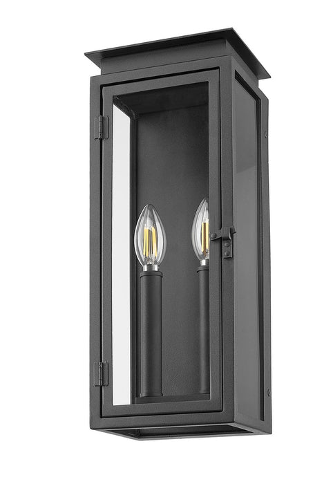 Z-Lite 5018S-BK Two Light Outdoor Wall Sconce, Black