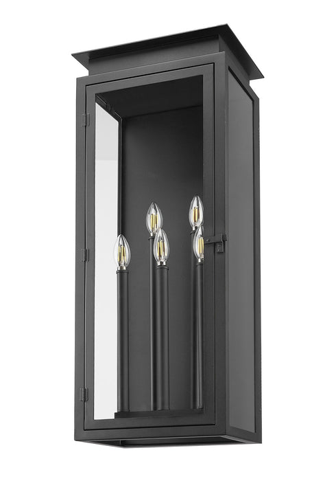 Z-Lite 5018XL-BK Five Light Outdoor Wall Light, Black