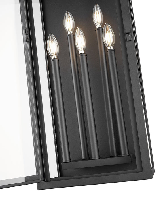 Z-Lite 5018XL-BK Five Light Outdoor Wall Light, Black