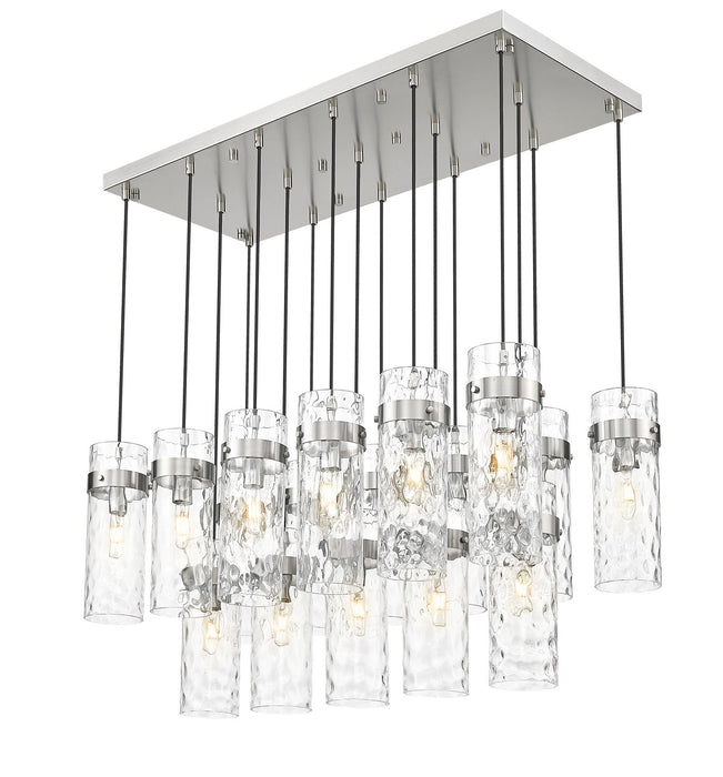 Z-Lite 7002P5-17L-BN 17 Light Linear Chandelier, Brushed Nickel
