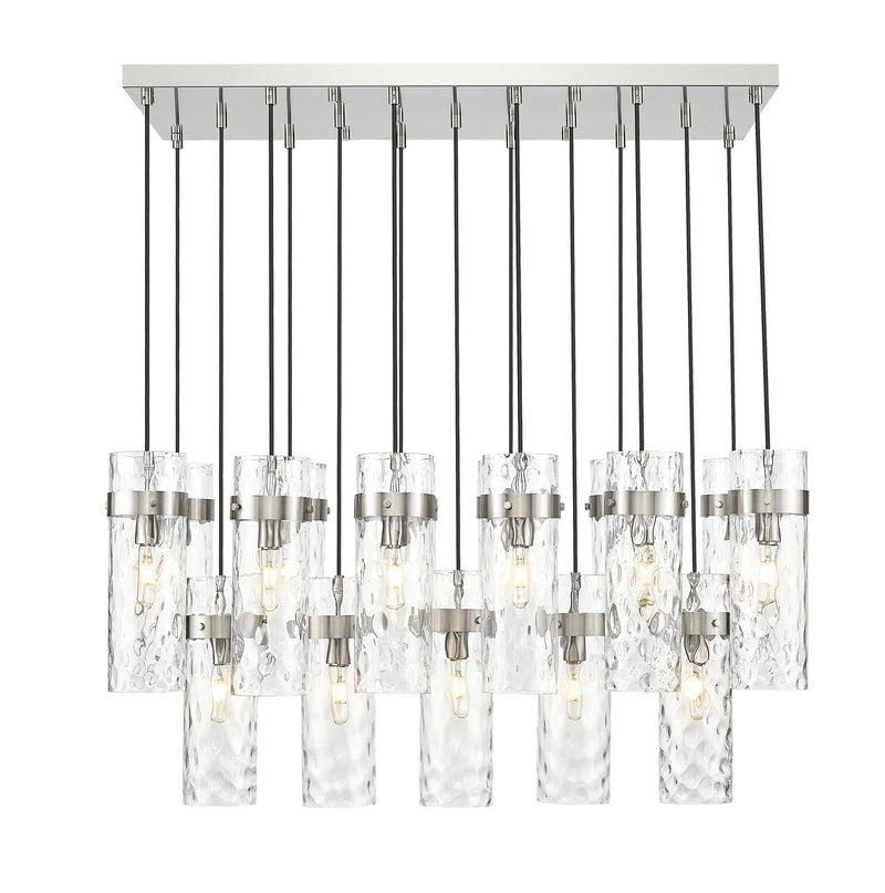 Z-Lite 7002P5-17L-BN 17 Light Linear Chandelier, Brushed Nickel