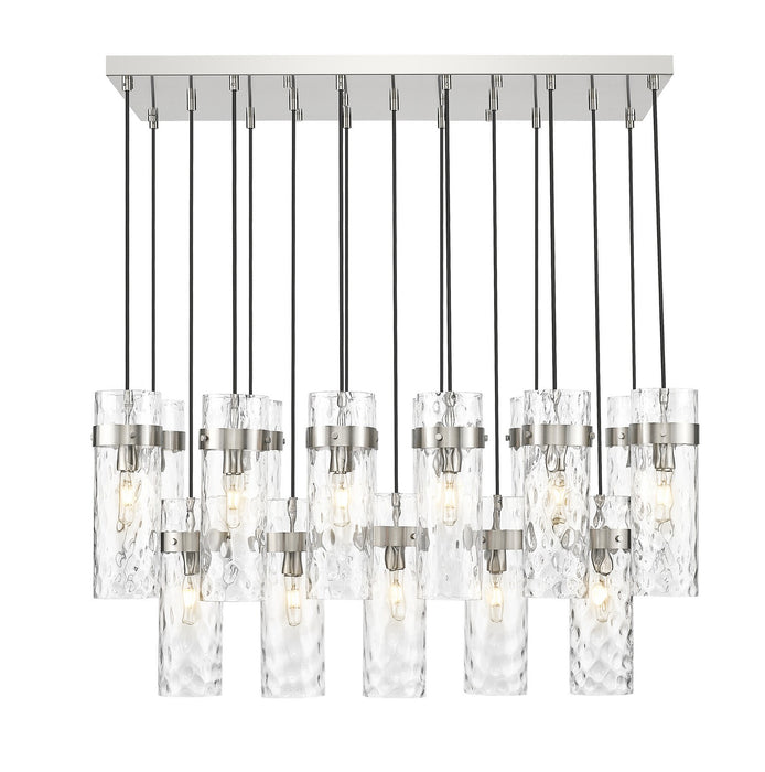 Z-Lite 7002P5-17L-BN 17 Light Linear Chandelier, Brushed Nickel