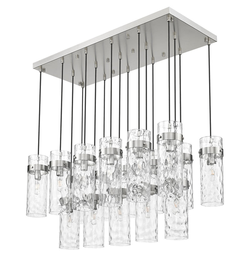 Z-Lite 7002P5-17L-BN 17 Light Linear Chandelier, Brushed Nickel
