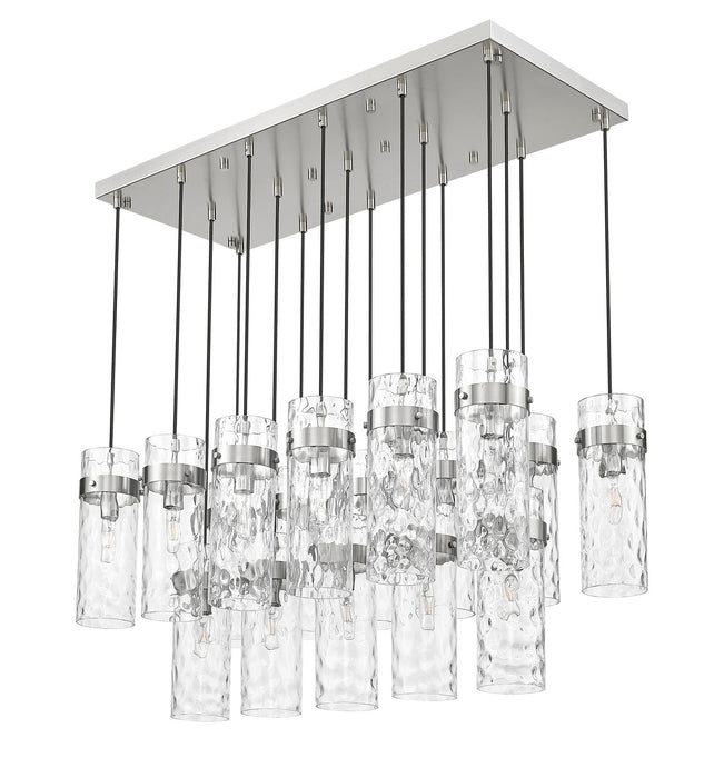 Z-Lite 7002P5-17L-BN 17 Light Linear Chandelier, Brushed Nickel