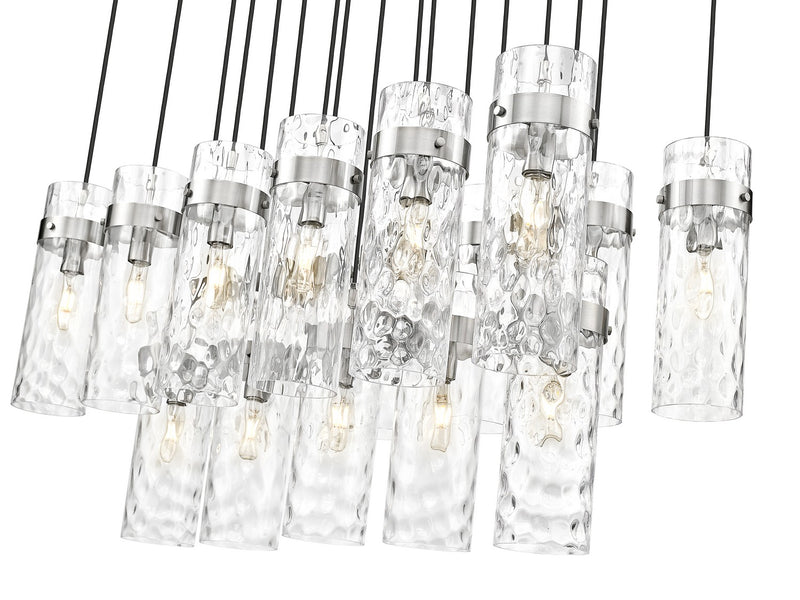 Z-Lite 7002P5-17L-BN 17 Light Linear Chandelier, Brushed Nickel