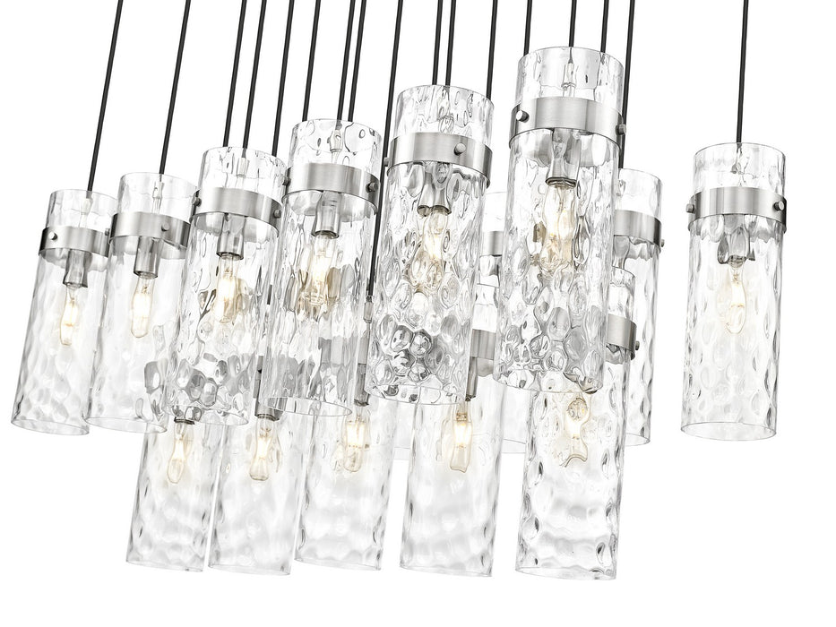 Z-Lite 7002P5-17L-BN 17 Light Linear Chandelier, Brushed Nickel