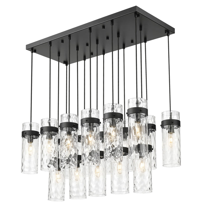 Z-Lite 7002P5-17L-MB 17 Light Linear Chandelier, Matte Black