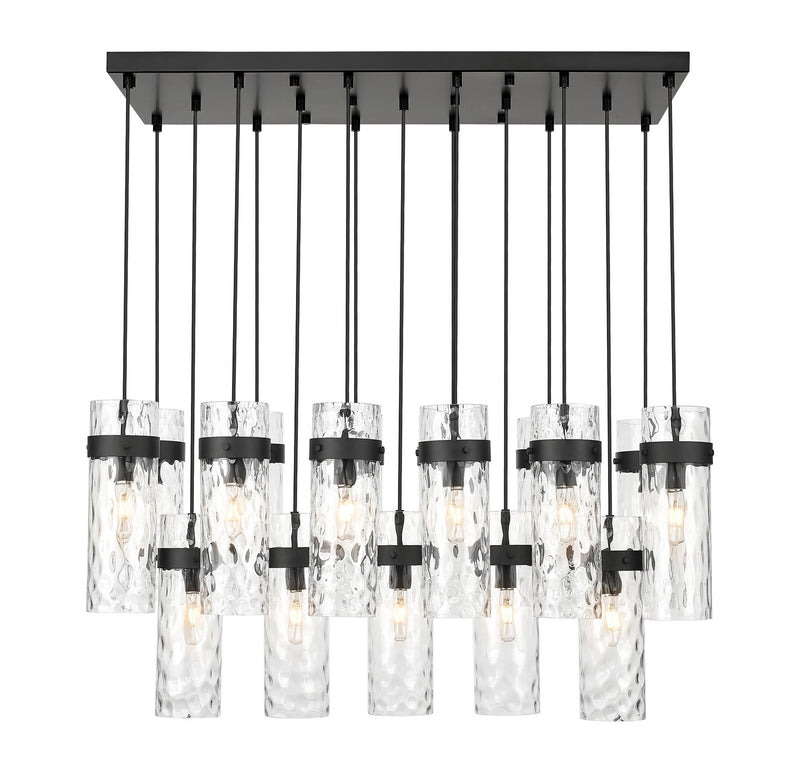 Z-Lite 7002P5-17L-MB 17 Light Linear Chandelier, Matte Black