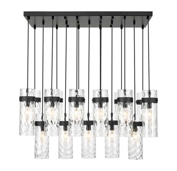 Z-Lite 7002P5-17L-MB 17 Light Linear Chandelier, Matte Black