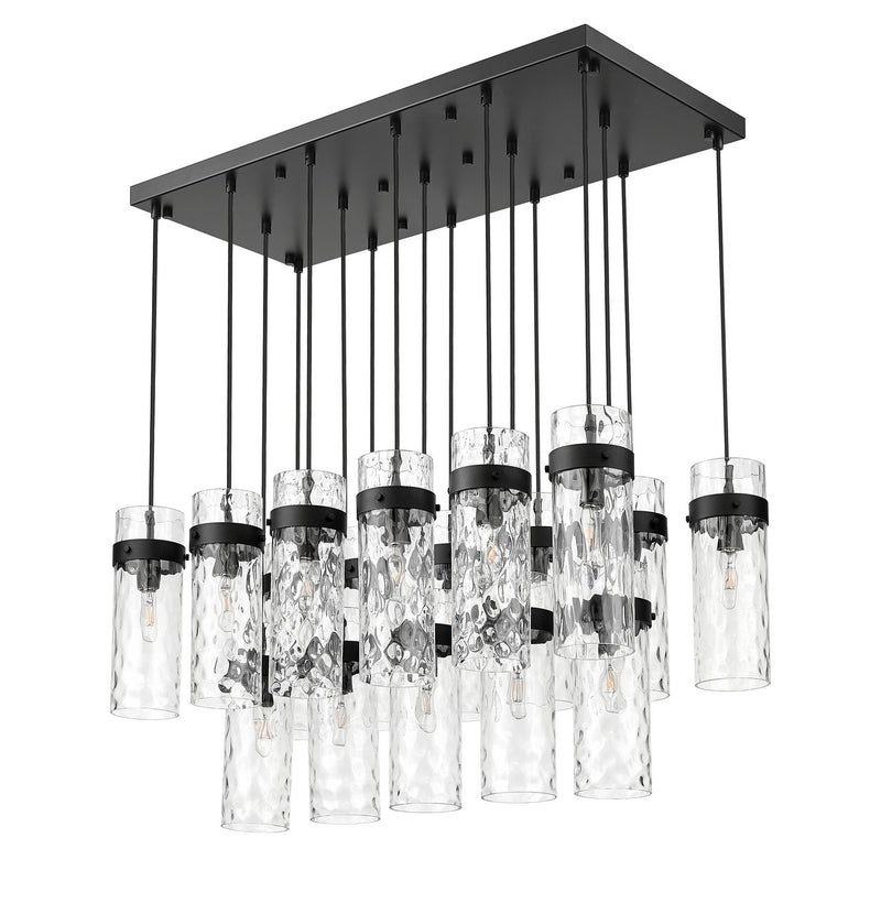 Z-Lite 7002P5-17L-MB 17 Light Linear Chandelier, Matte Black