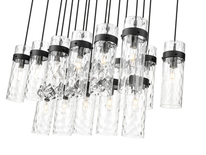 Z-Lite 7002P5-17L-MB 17 Light Linear Chandelier, Matte Black