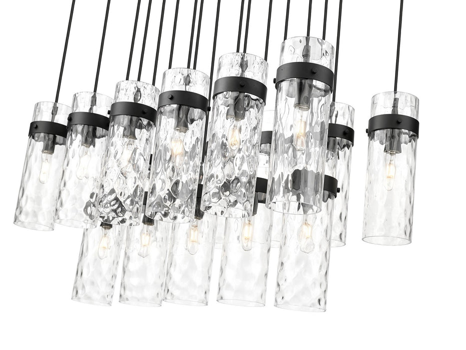 Z-Lite 7002P5-17L-MB 17 Light Linear Chandelier, Matte Black