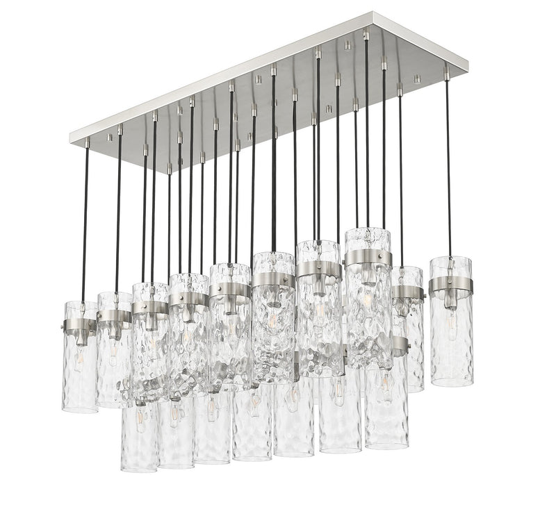 Z-Lite 7002P5-23L-BN 23 Light Linear Chandelier, Brushed Nickel
