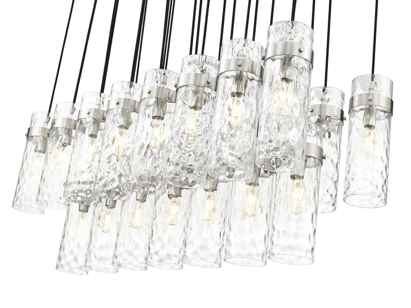 Z-Lite 7002P5-23L-BN 23 Light Linear Chandelier, Brushed Nickel
