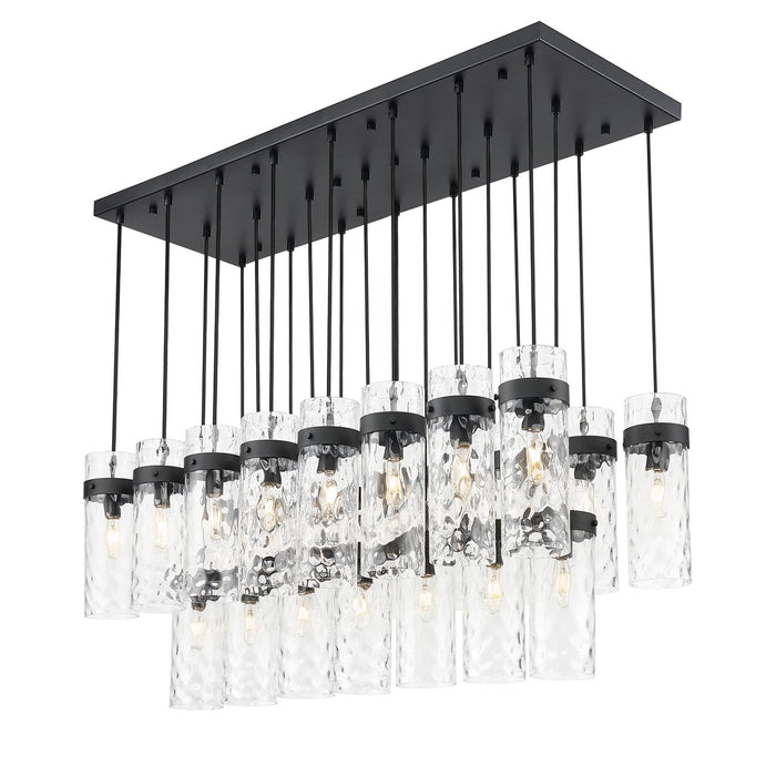 Z-Lite 7002P5-23L-MB 23 Light Linear Chandelier, Matte Black