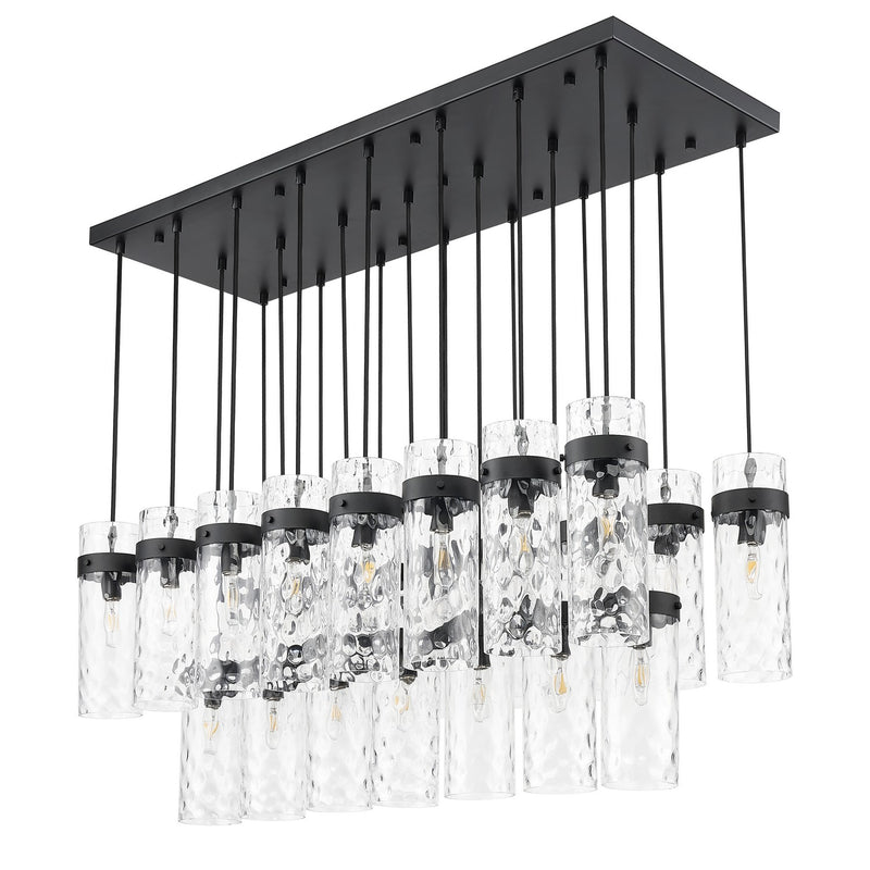 Z-Lite 7002P5-23L-MB 23 Light Linear Chandelier, Matte Black