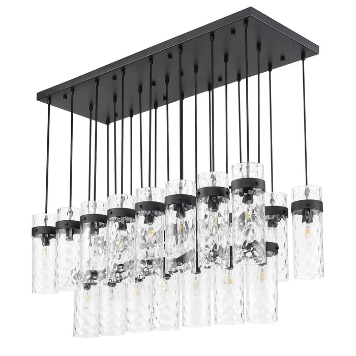 Z-Lite 7002P5-23L-MB 23 Light Linear Chandelier, Matte Black