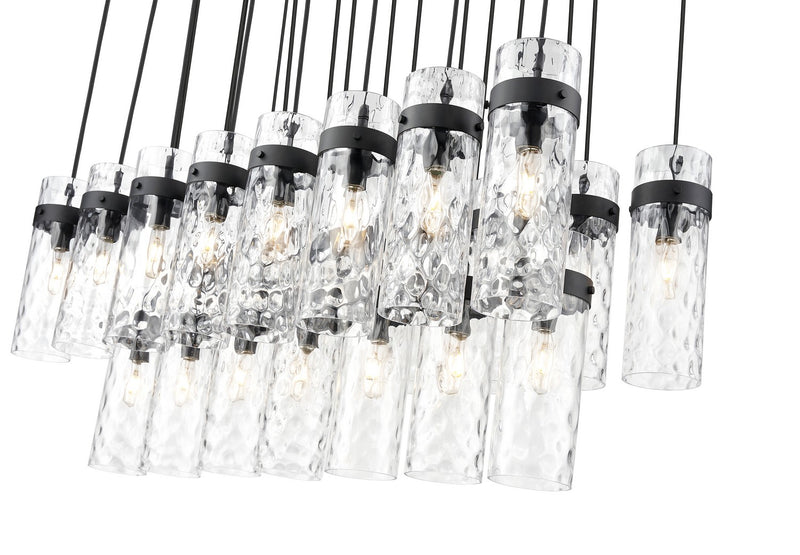 Z-Lite 7002P5-23L-MB 23 Light Linear Chandelier, Matte Black