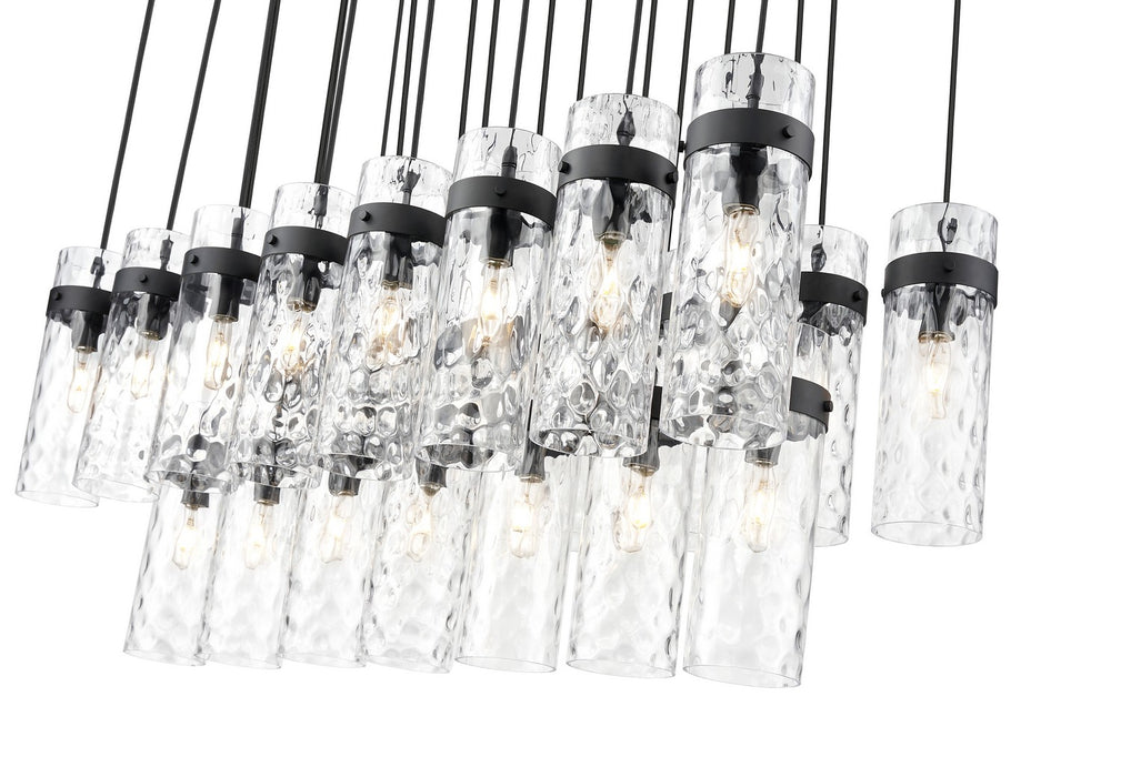 Z-Lite 7002P5-23L-MB 23 Light Linear Chandelier, Matte Black