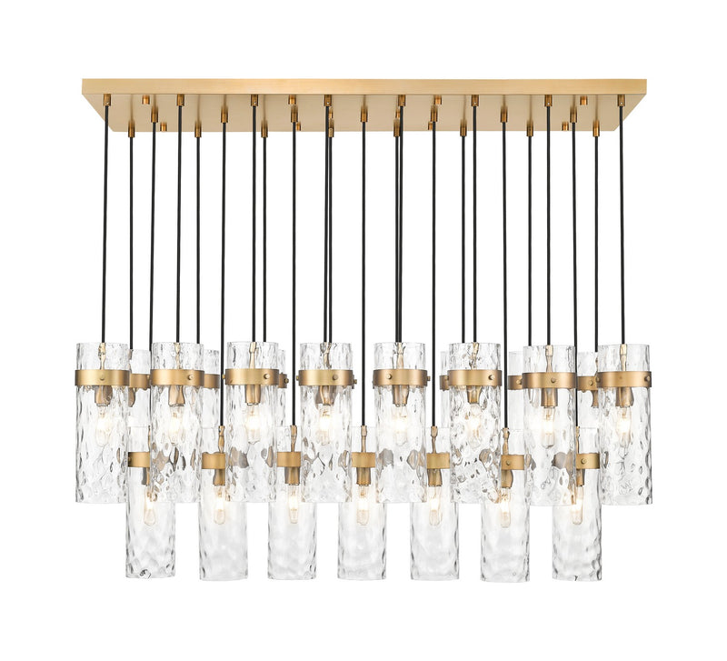 Z-Lite 7002P5-23L-RB 23 Light Linear Chandelier, Rubbed Brass