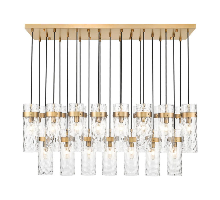 Z-Lite 7002P5-23L-RB 23 Light Linear Chandelier, Rubbed Brass